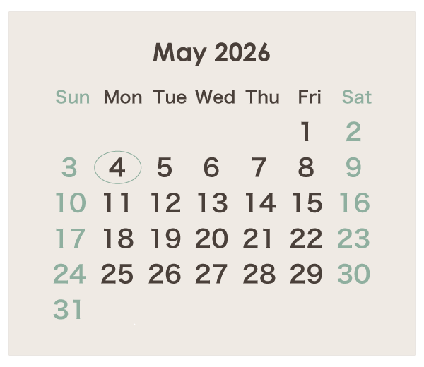 2026年のオーストラリアのカレンダー 5月