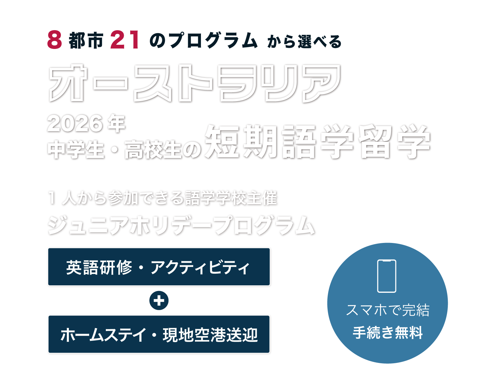 オーストラリアのジュニアホリデープログラムのタイトル画像