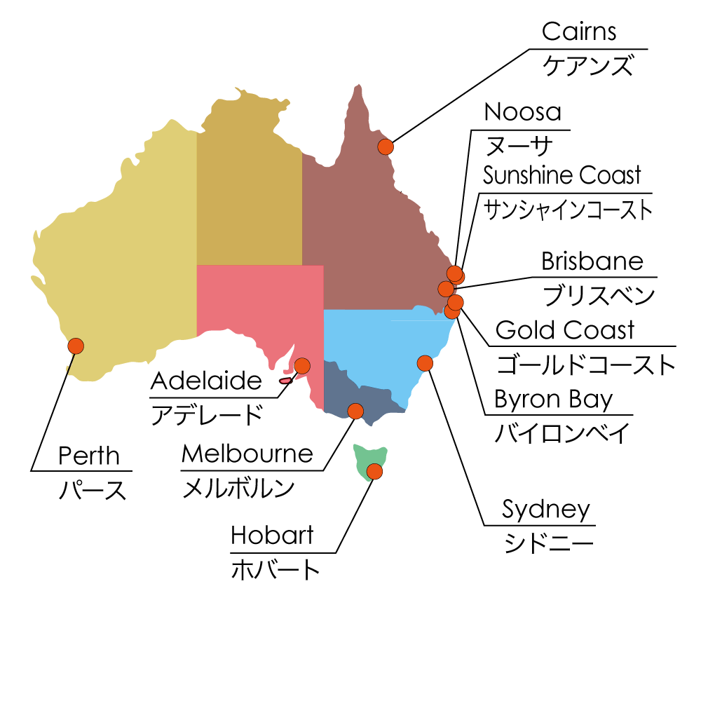 オーストラリアの地図