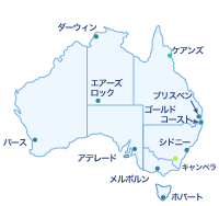 オーストラリアの地図