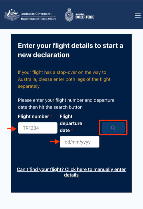 オーストラリアデジタル旅客申告6
